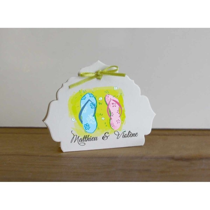 boite à dragée mariage personnalisé, Tongs