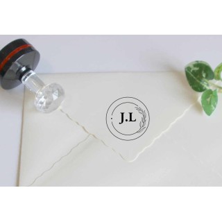 tampon encreur scraper rond 2 lettres