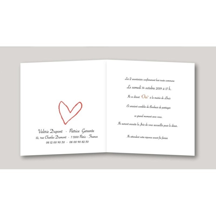 faire part  invitation mariage