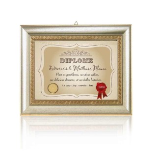 Cadre, tableau  luxueux et son diplôme personnalise