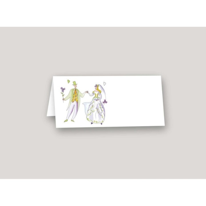Marque place mariage Narcisse couple vintage