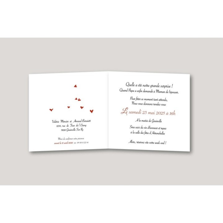 Faire part invitation mariage  couple vintage