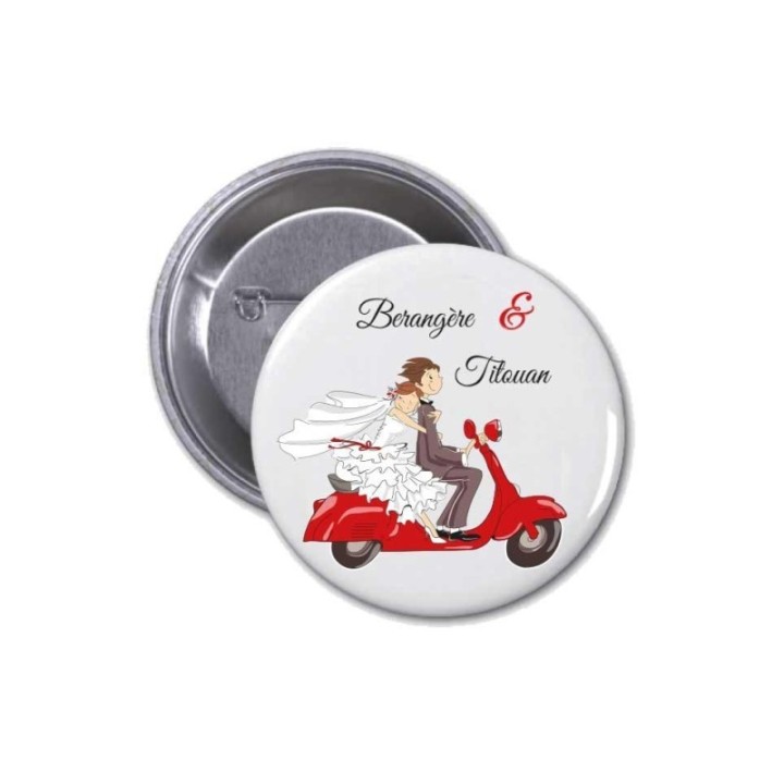 Faire part mariage de la mythique VESPA décor signature style élégant