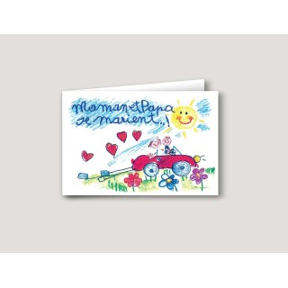 Faire part mariage papa, maman se marient