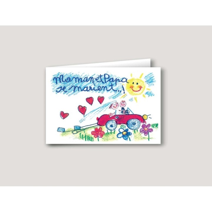 Faire part mariage papa, maman se marient