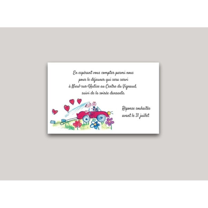 Carte invitation papa maman se marient