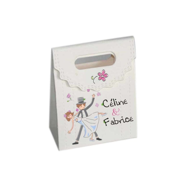 Faire part de mariage La mariée tire la corde au cou de son AMOUREUX