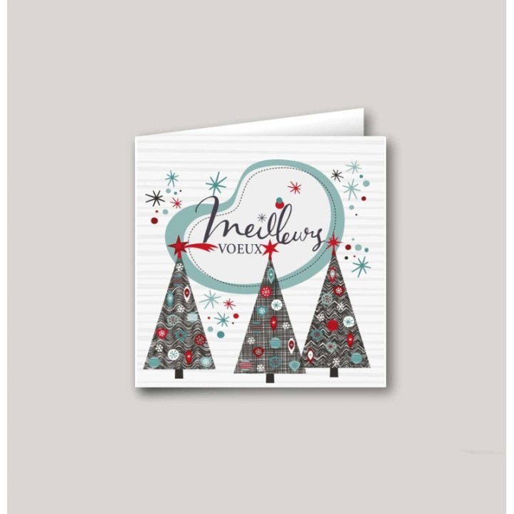 CARTE DE VŒUX les 3 SAPINS