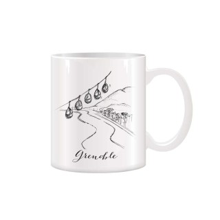 Mug blanc en céramique personnalise, cadeau promotionnel, grenoble