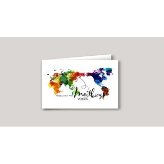 CARTE DE VŒUX merveille du monde personnalisée