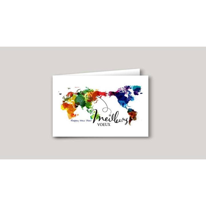 CARTE DE VŒUX merveille du monde personnalisée