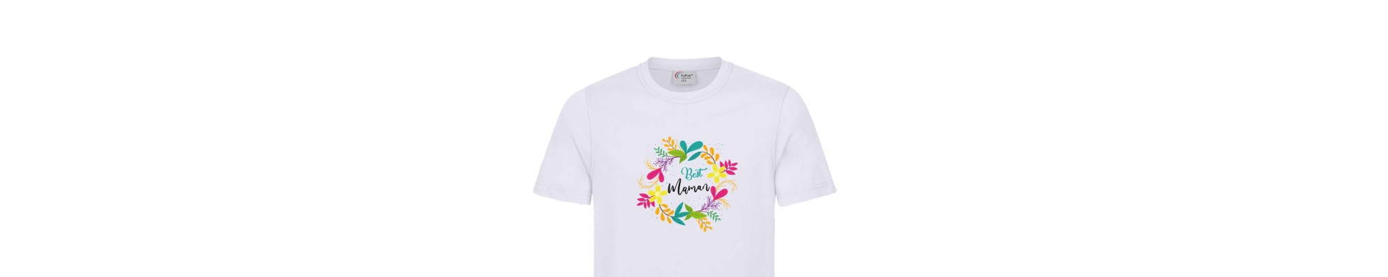 t-shirt personnalise de qualité 180g logo entreprise, texte évènement